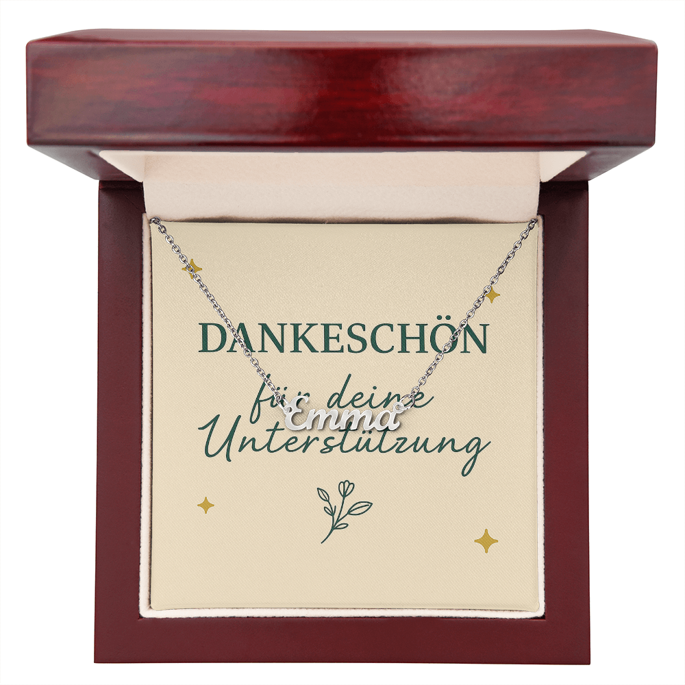 Namenskette inkl. Karte Dankeskarte - Variante 5