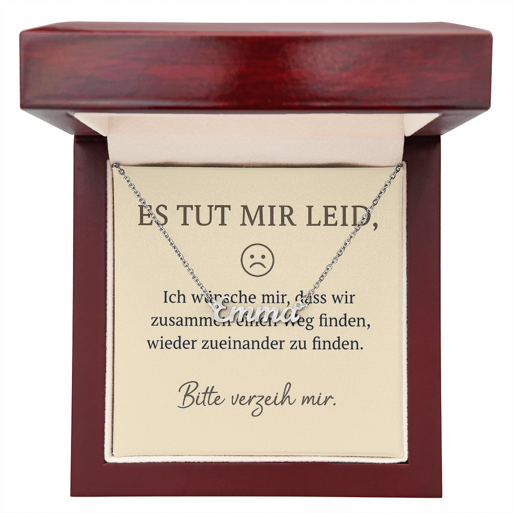 Namenskette inkl. Karte Entschuldigung - Variante 2