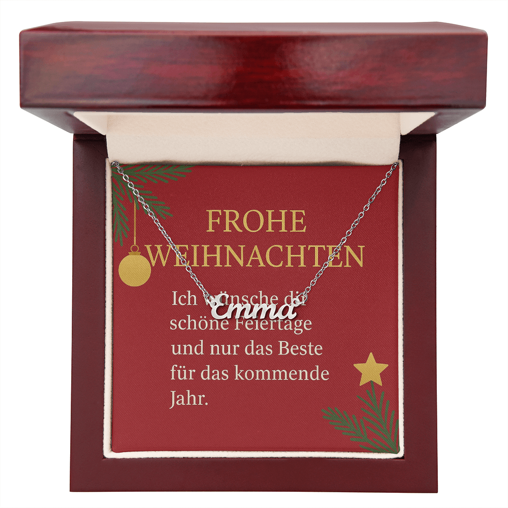 Namenskette inkl. Karte "Weihnachten" - Variante 7