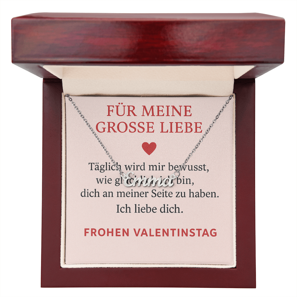 Namenskette inkl. Karte Valentinstag - Variante 4