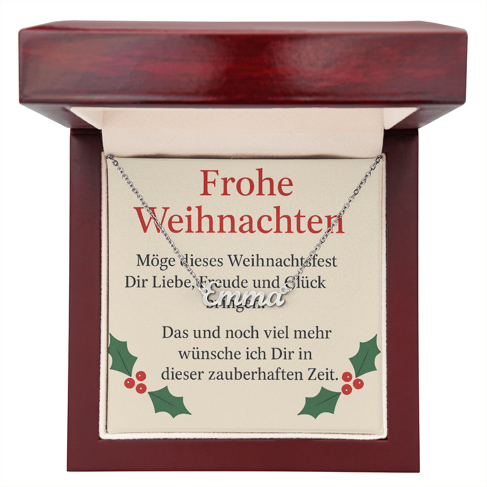 Namenskette inkl. Karte "Weihnachten" - Variante 5