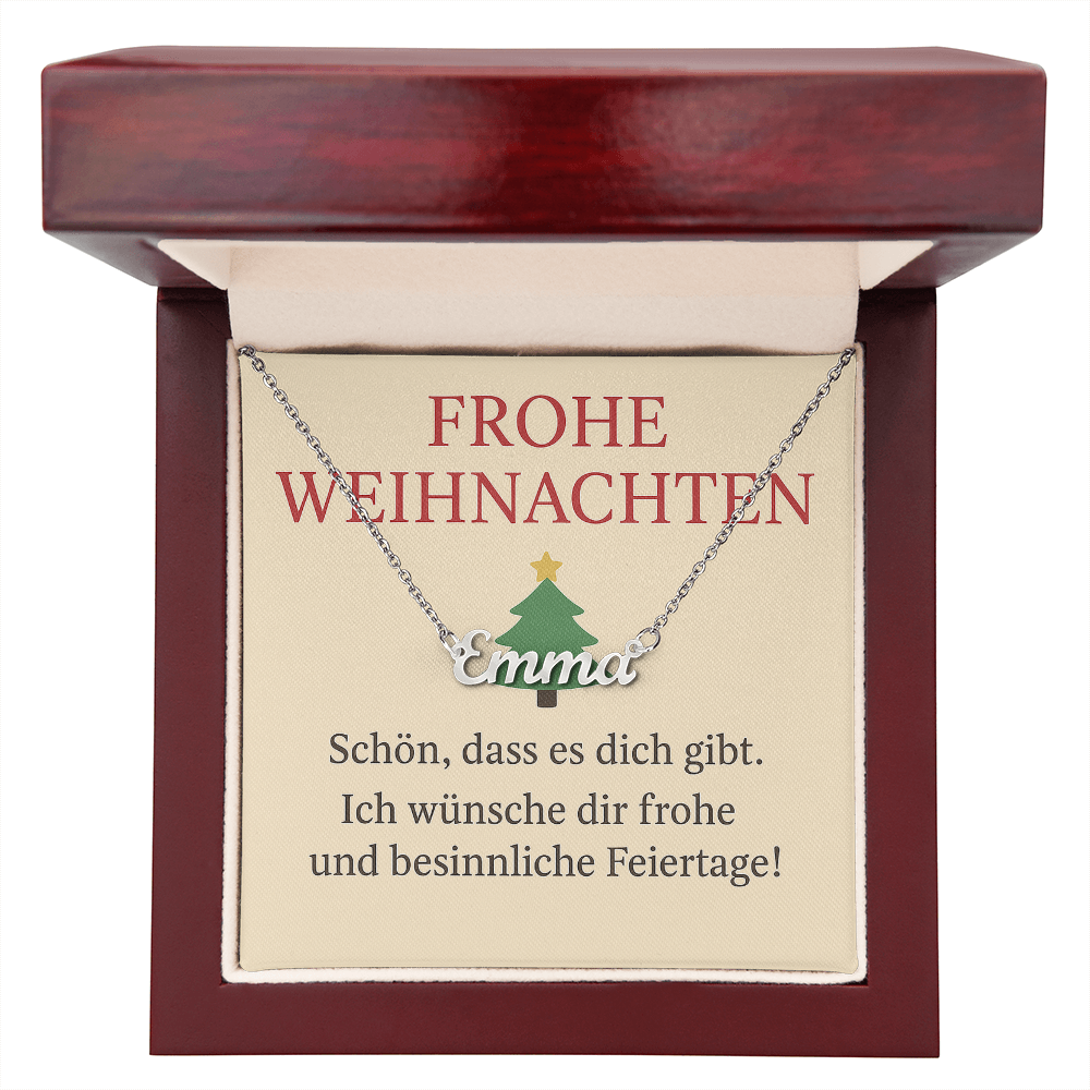 Namenskette inkl. Karte "Weihnachten" - Variante 6