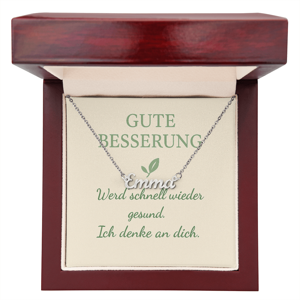 Namenskette inkl. Karte - Genesung