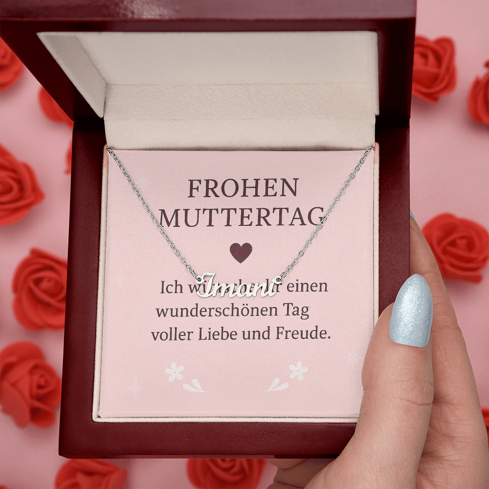 Namenskette inkl. Karte Muttertag - Variante 3