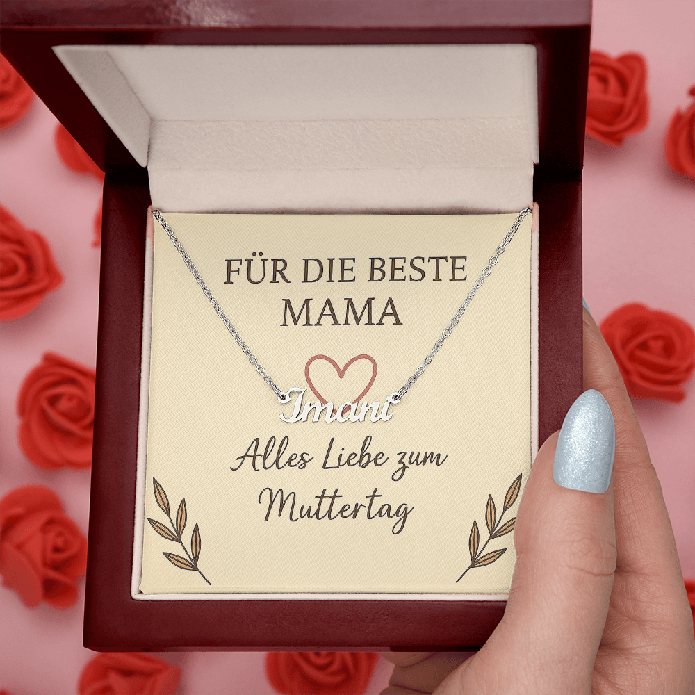 Namenskette inkl. Karte Muttertag - Variante 1