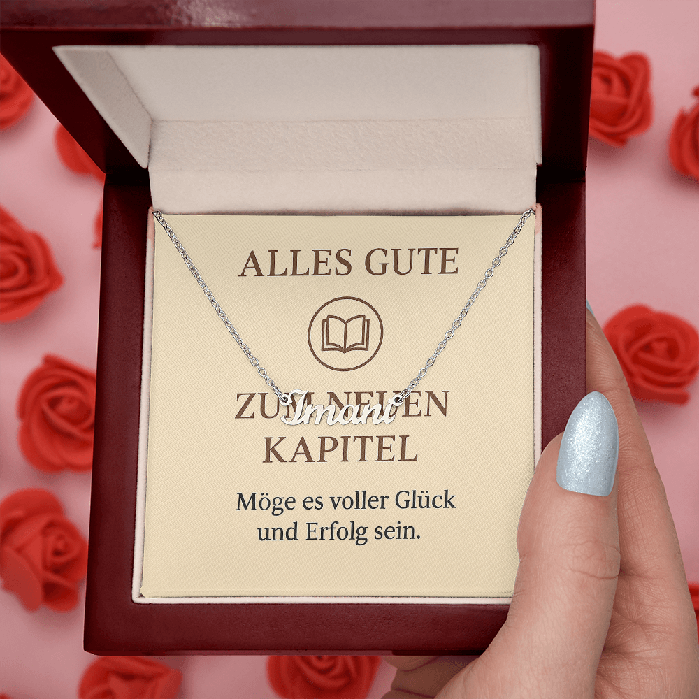 Namenskette inkl. Karte neues Kapitel - Variante 1