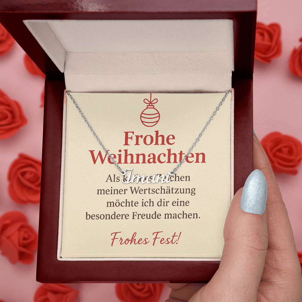 Namenskette inkl. Karte "Weihnachten" - Variante 3