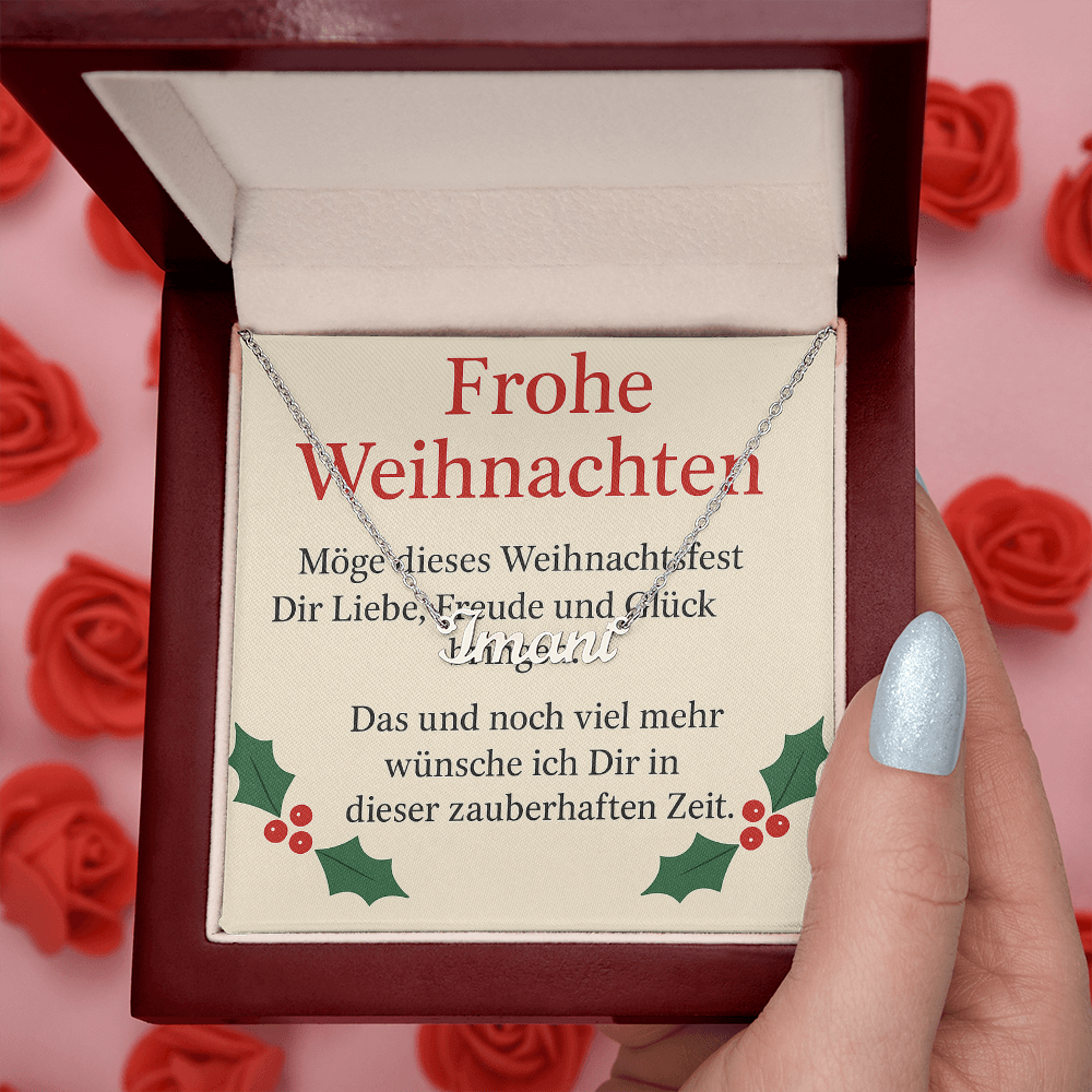 Namenskette inkl. Karte "Weihnachten" - Variante 5