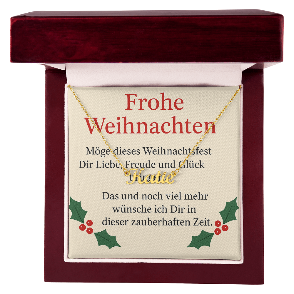 Namenskette inkl. Karte "Weihnachten" - Variante 5