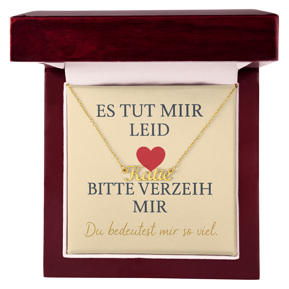 Namenskette inkl. Karte Entschuldigung - Variante 3