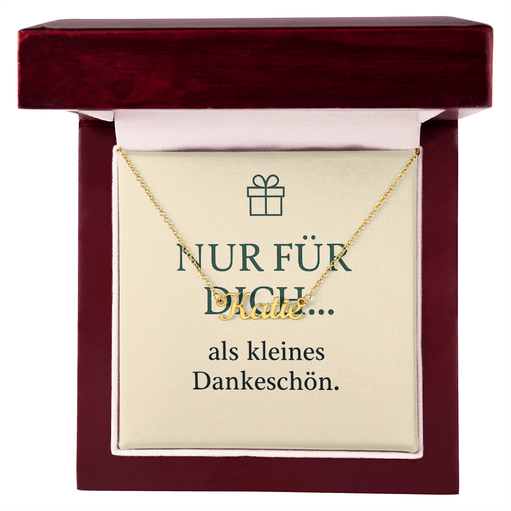 Namenskette inkl. Karte Dankeskarte - Variante 4