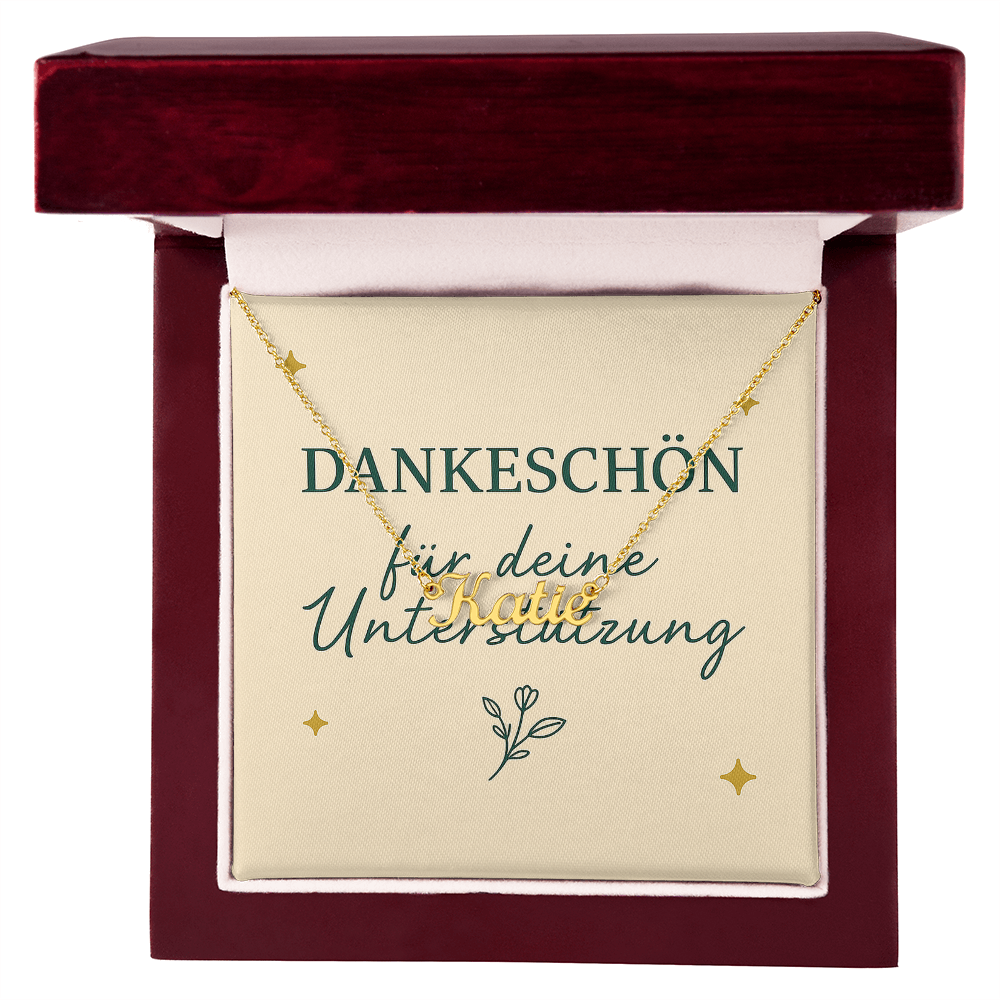 Namenskette inkl. Karte Dankeskarte - Variante 5