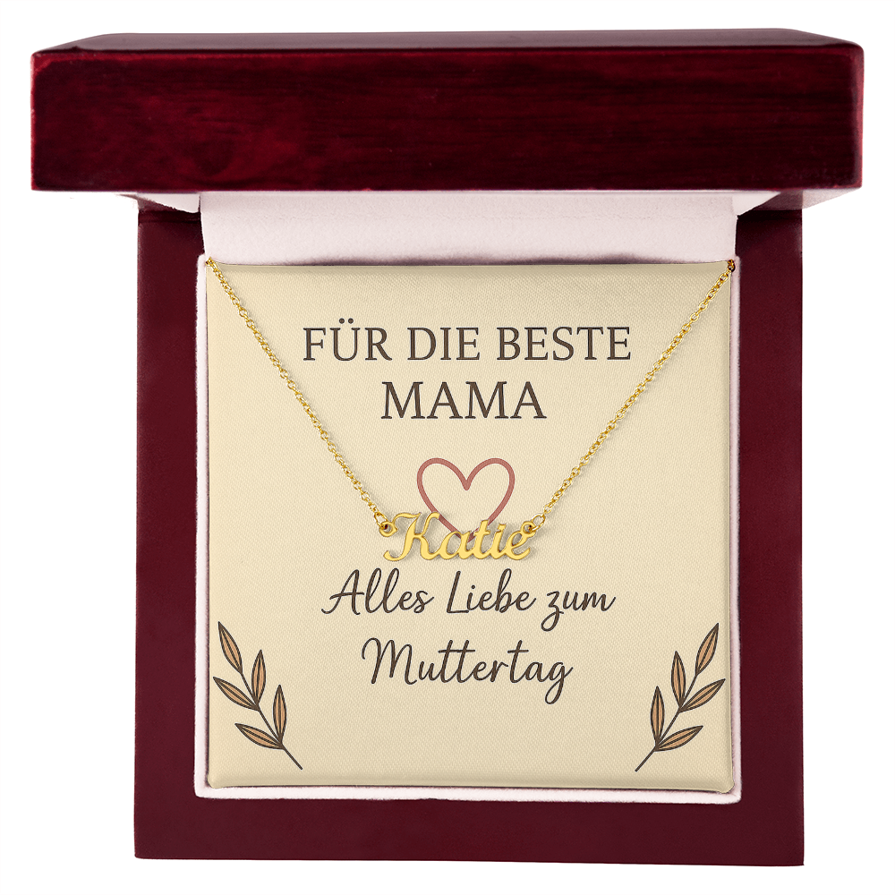 Namenskette inkl. Karte Muttertag - Variante 1