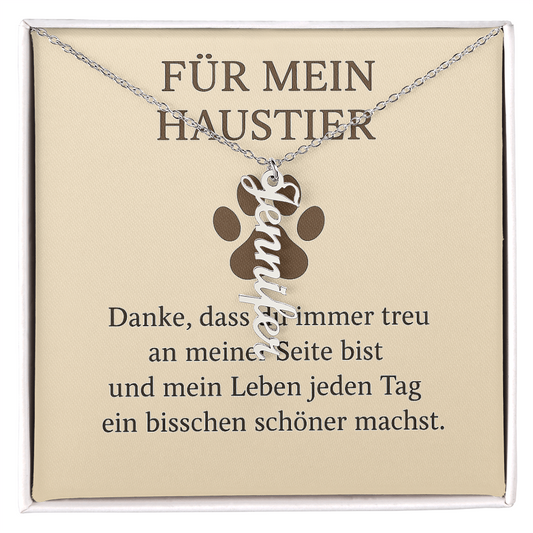 Namenskette vertikal inkl. Karte "Haustier" - Variante 2