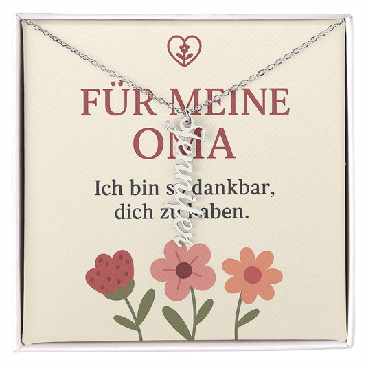 Namenskette vertikal inkl. Karte "Oma" - Variante 1