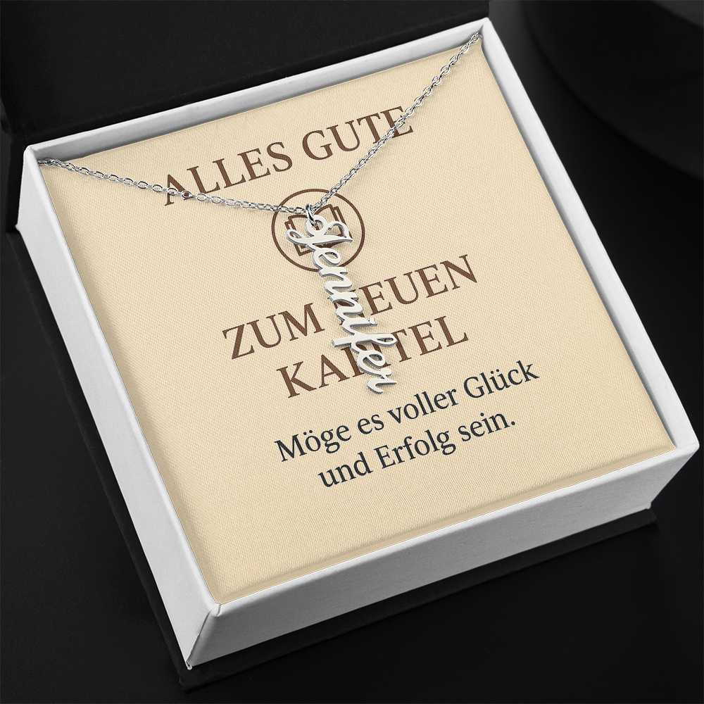 Namenskette vertikal inkl. Karte "Neues Kapitel" - Variante 2
