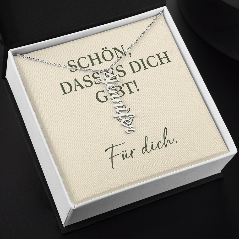 Namenskette vertikal inkl. Karte "Freundschaft" - Variante 2