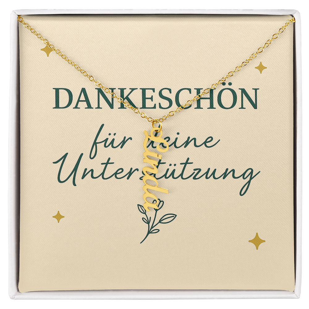 Namenskette vertikal inkl. Karte "Dankeskarte" - Variante 4