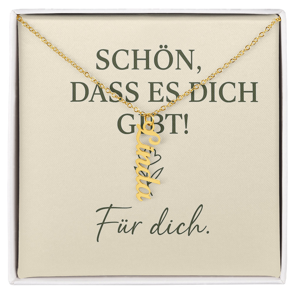 Namenskette vertikal inkl. Karte "Freundschaft" - Variante 2