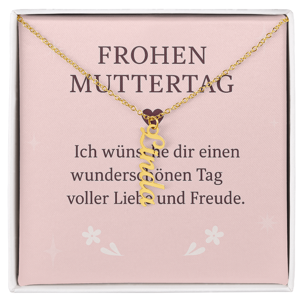 Namenskette vertikal inkl. Karte "Muttertag" - Variante 3