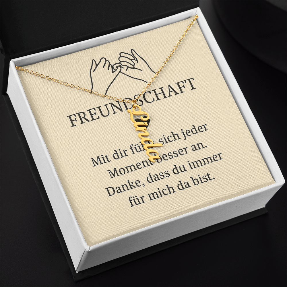 Namenskette vertikal inkl. Karte "Freundschaft" - Variante 1