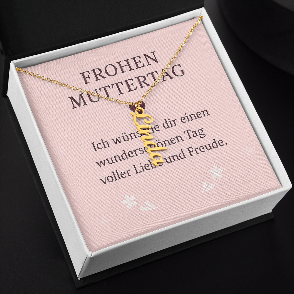 Namenskette vertikal inkl. Karte "Muttertag" - Variante 3