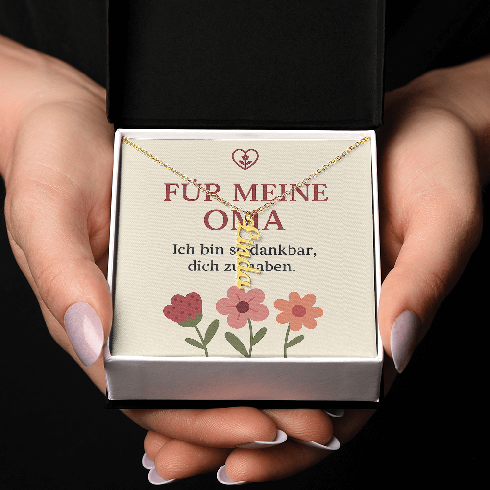 Namenskette vertikal inkl. Karte "Oma" - Variante 1
