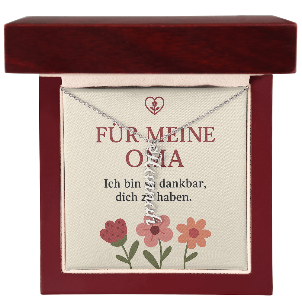 Namenskette vertikal inkl. Karte "Oma" - Variante 1