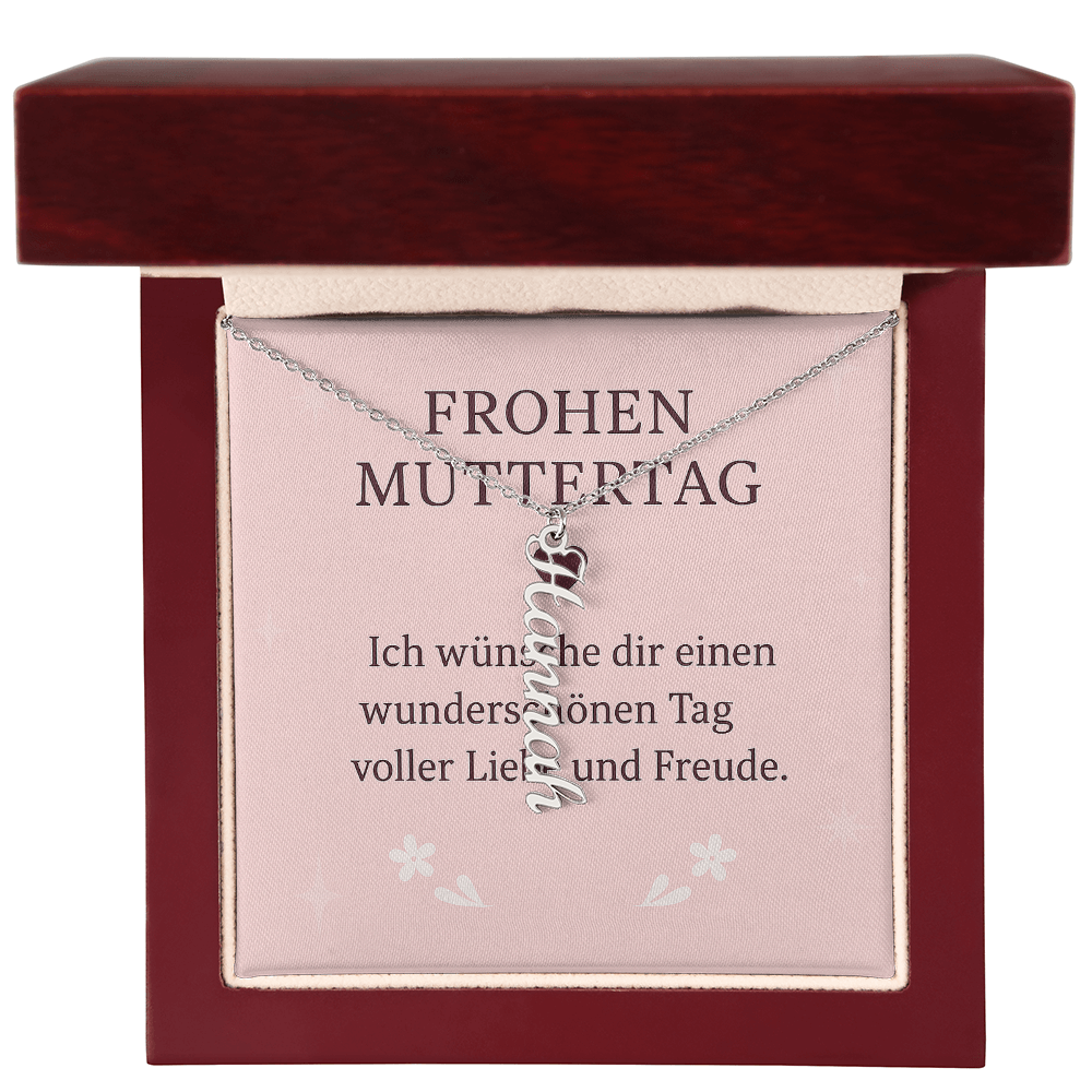 Namenskette vertikal inkl. Karte "Muttertag" - Variante 3
