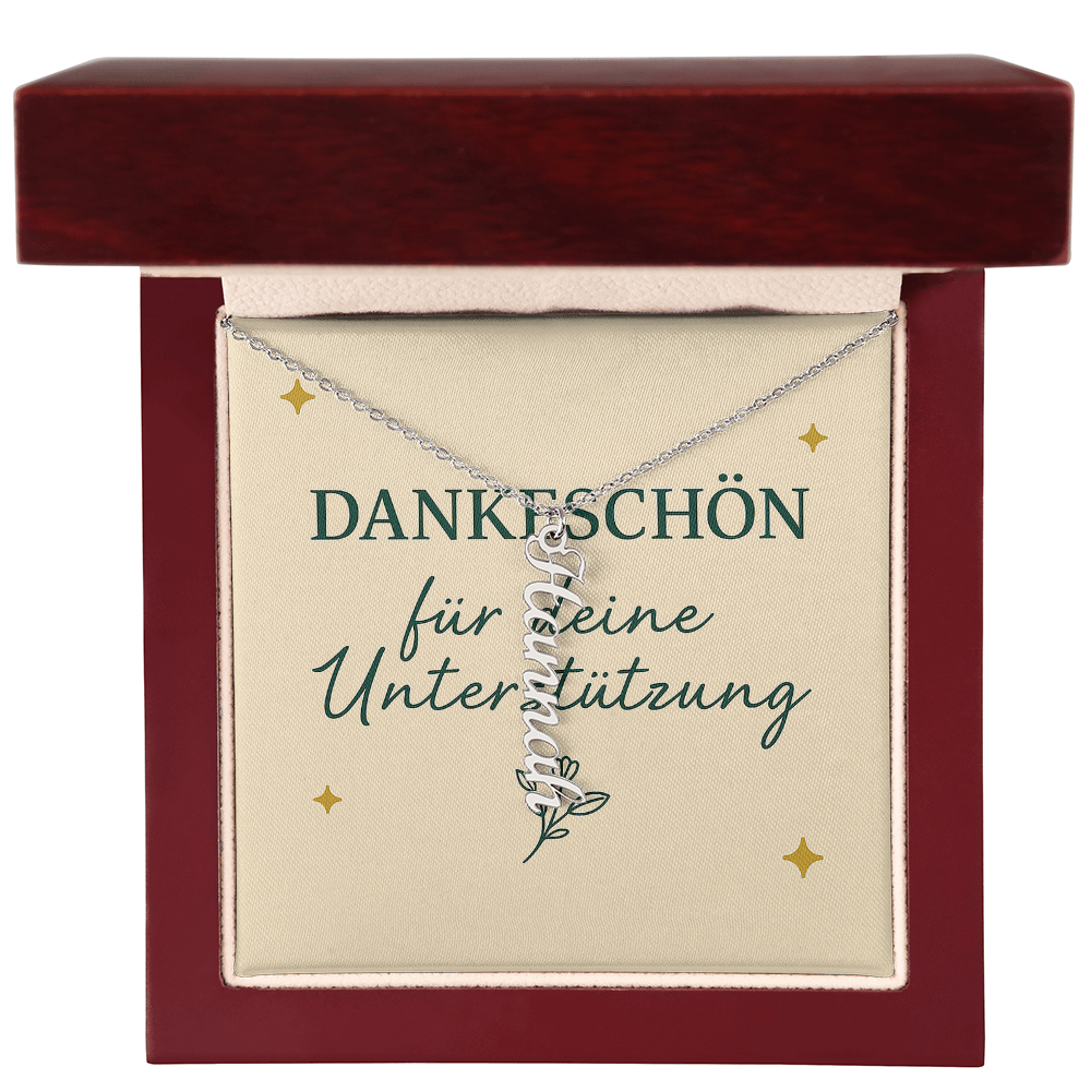 Namenskette vertikal inkl. Karte "Dankeskarte" - Variante 4