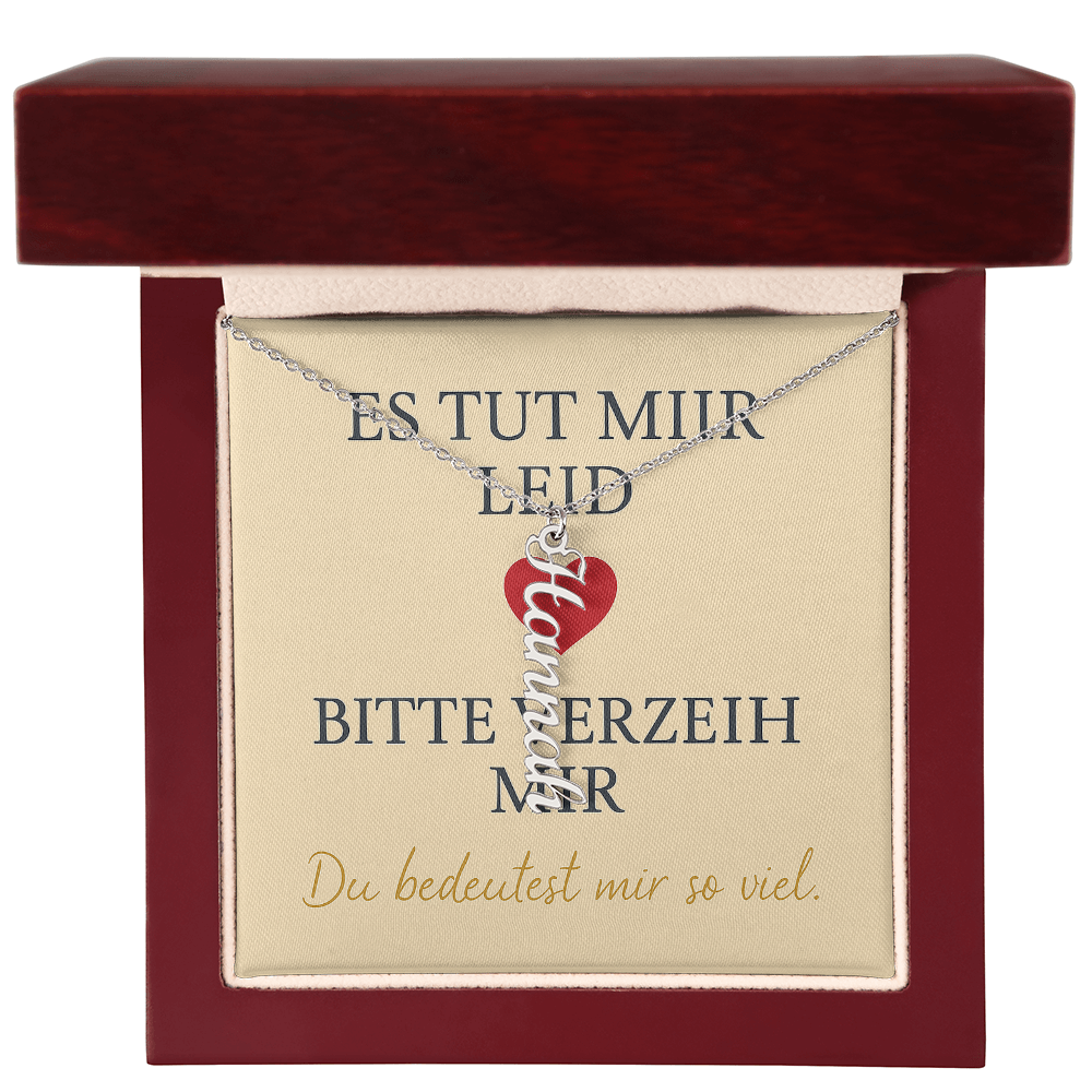 Namenskette vertikal inkl. Karte "Entschuldigung" - Variante 3