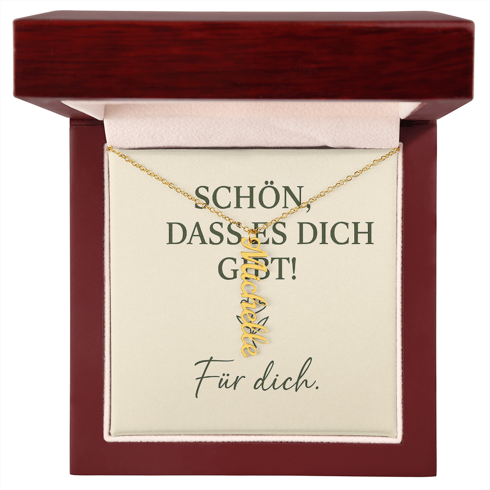 Namenskette vertikal inkl. Karte "Freundschaft" - Variante 2